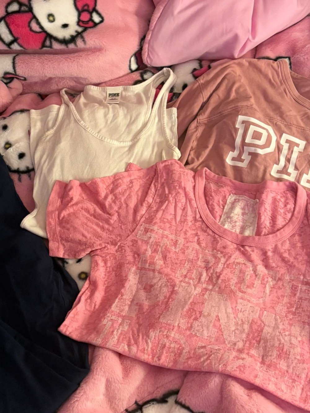 Victoria's Secret PINK Pink & White Tee and Tank Bundle